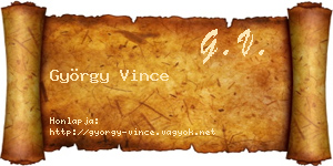 György Vince névjegykártya