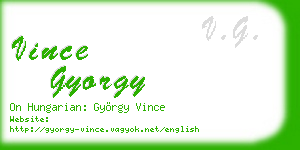 vince gyorgy business card