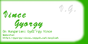 vince gyorgy business card